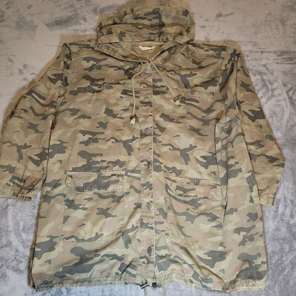 Women's Highway Jeans Camo Hooded Jacket Size 3X